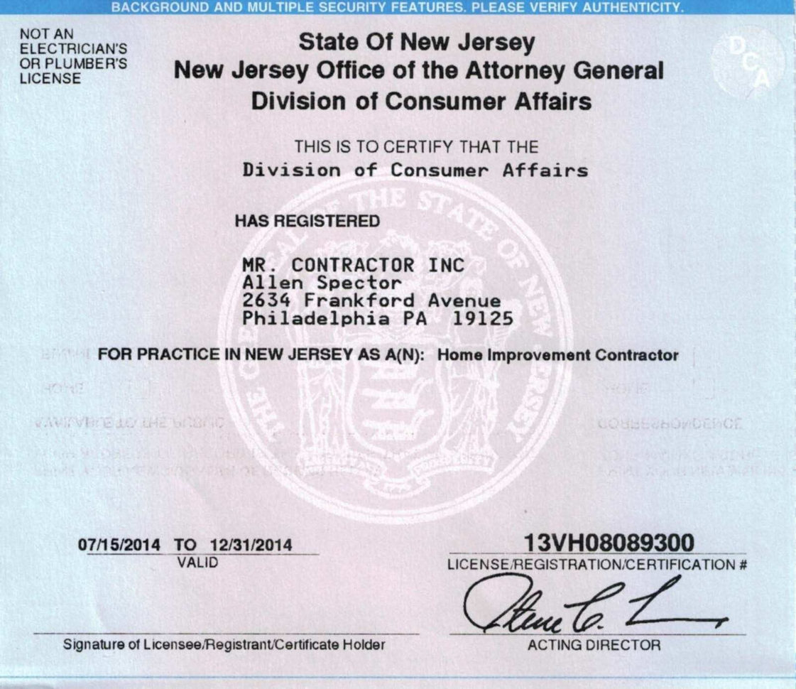 Nj Business Registration Certificate New Business Registration Inside Business Registration License