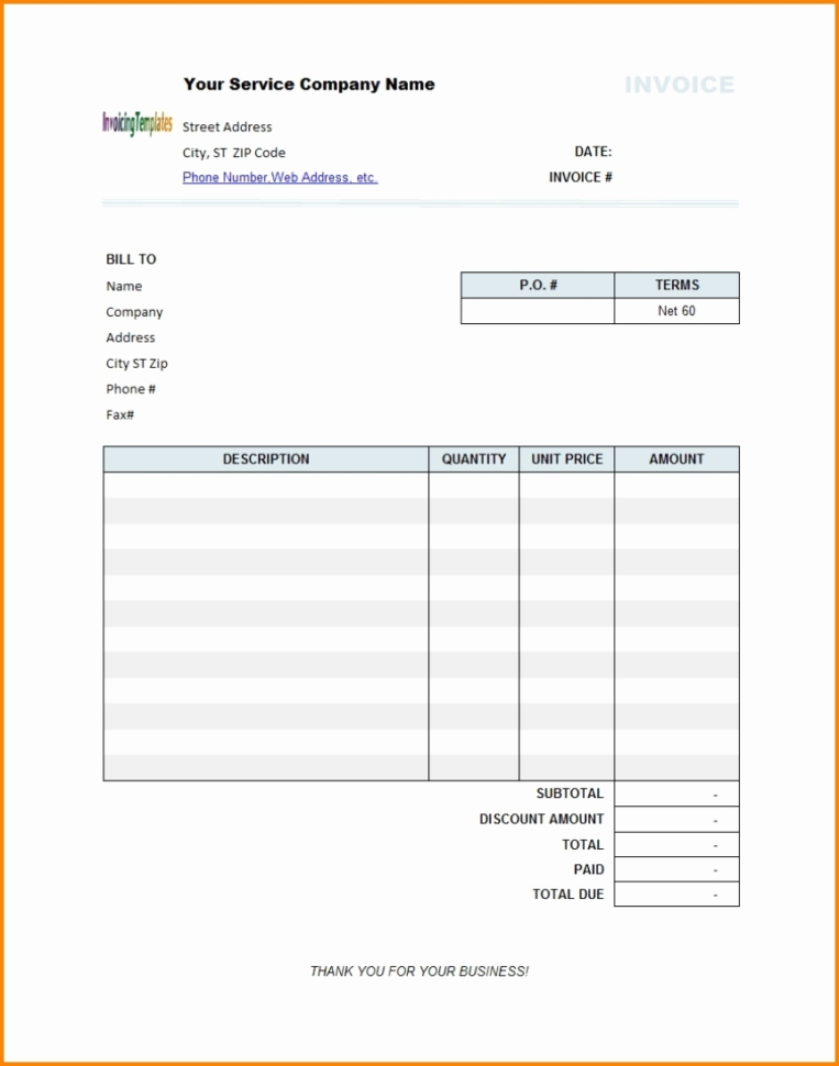 Open Office Invoice Template Free Inspirational Excel Word Dummy Within Open Office Invoice Templates