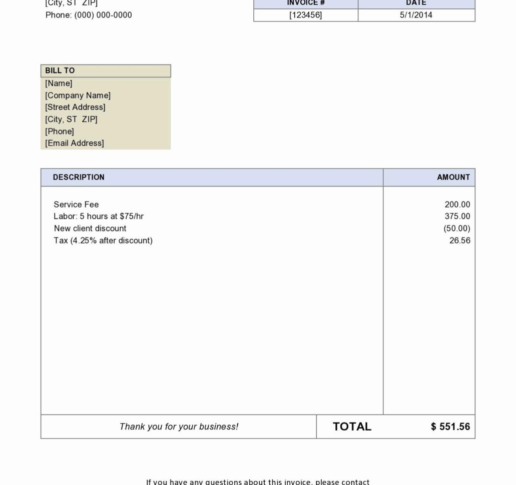 Openoffice Invoice Template. Free Invoice Templates For Word Excel for ...