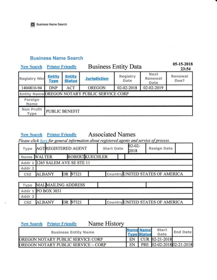 Oregon Notary Publice Service (@notarypublice) | Twitter In Oregon State Business Registry