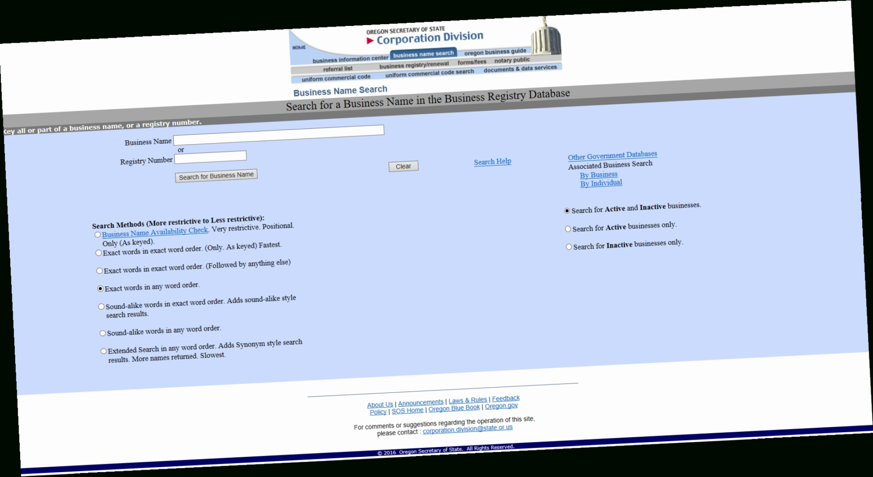 Oregon Secretary Of State Business Name 7S2O Free Oregon Articles Of Within Oregon State Business Registry