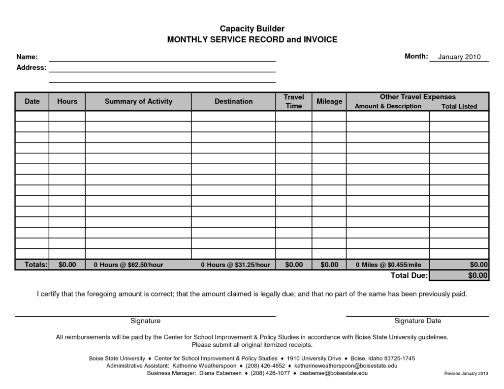 Pay Invoice Template And Monthly Invoice Template Invoice Example and Monthly Invoice Template