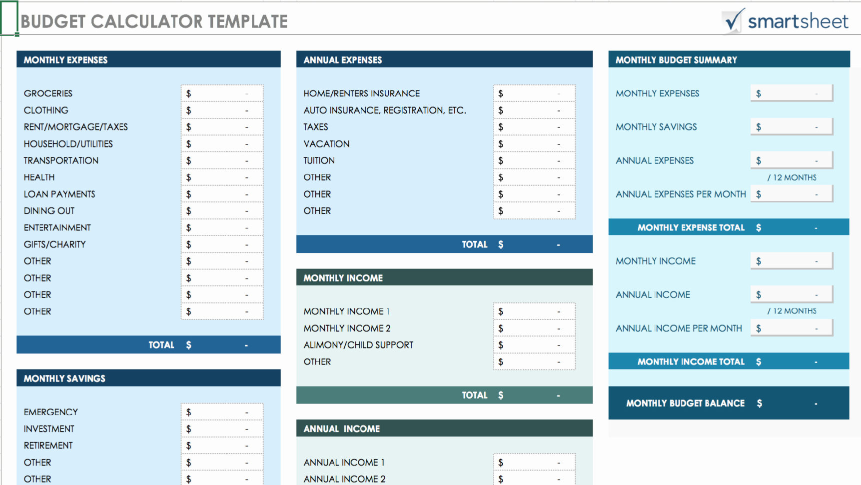 Paycheck To Paycheck Budget Spreadsheet Beautiful 15 Easy To Use Bud Inside Easy Spreadsheet