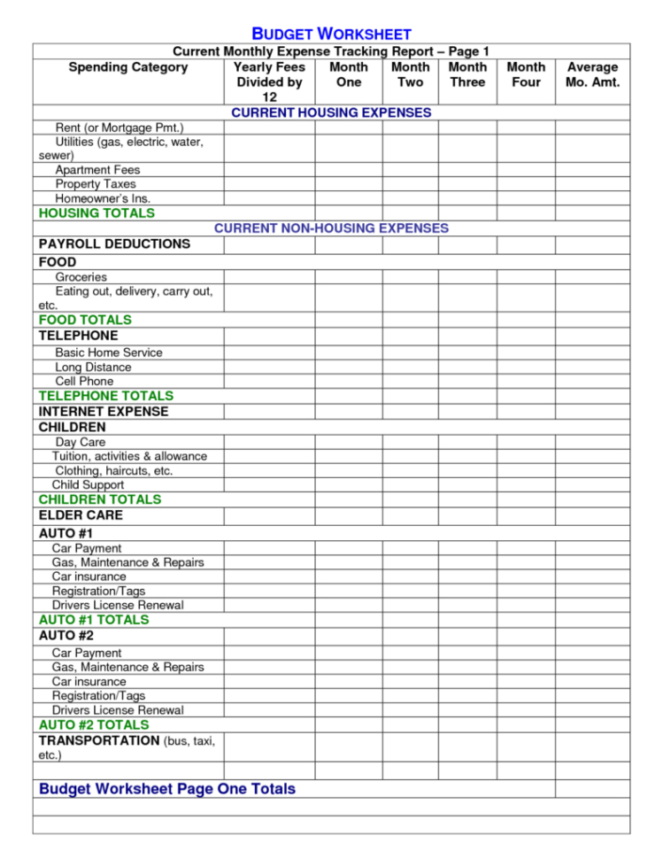 Personal Budget Spreadsheet   Presscoverage To How To Do A Household Budget Spreadsheet