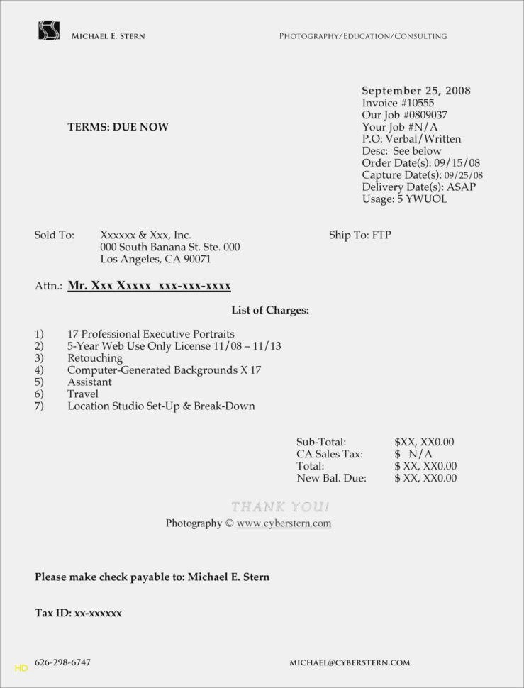 Photography Invoice Format Photography Receipt Template : Free With Photography Invoice Template