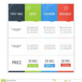 Price Table For Websites And Applications. Business Infographic To Business Applications Template