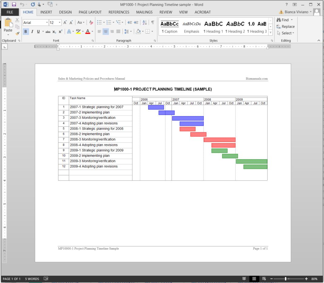 Project Planning Timeline Template Within Project Planning Timeline Template
