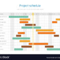 Project Schedule Chart Overview Planning Timeline Vector Image For Project Timeline Schedule