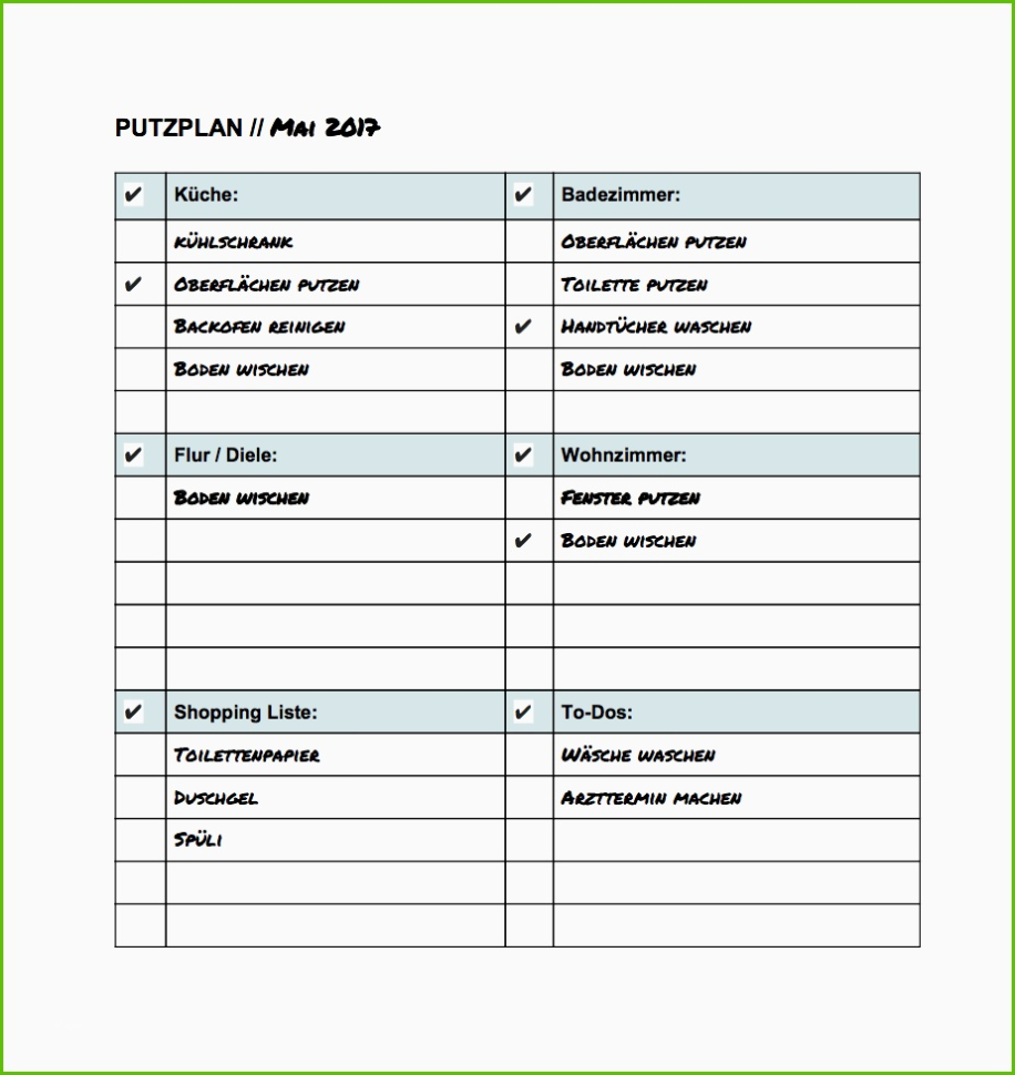 Putzplan Gastronomie Küche Vorlage Wunderbar Spreadsheets For With Spreadsheets For Dummies