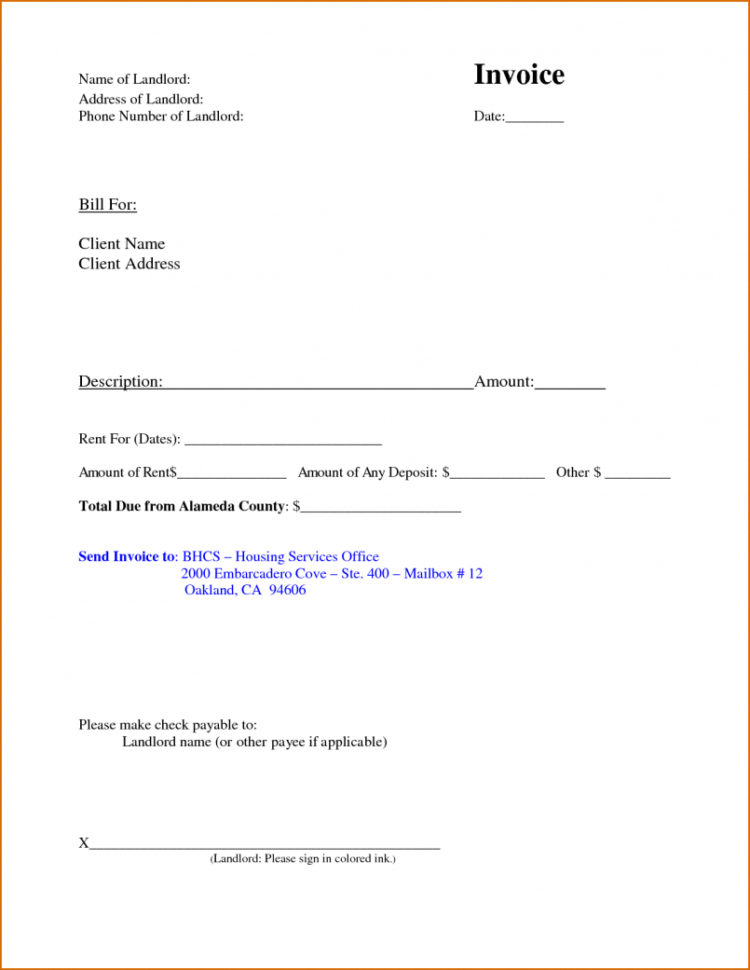 Rent Invoice Template Excel Invoices Uk Free Download Rental Word And Rental Invoice Template