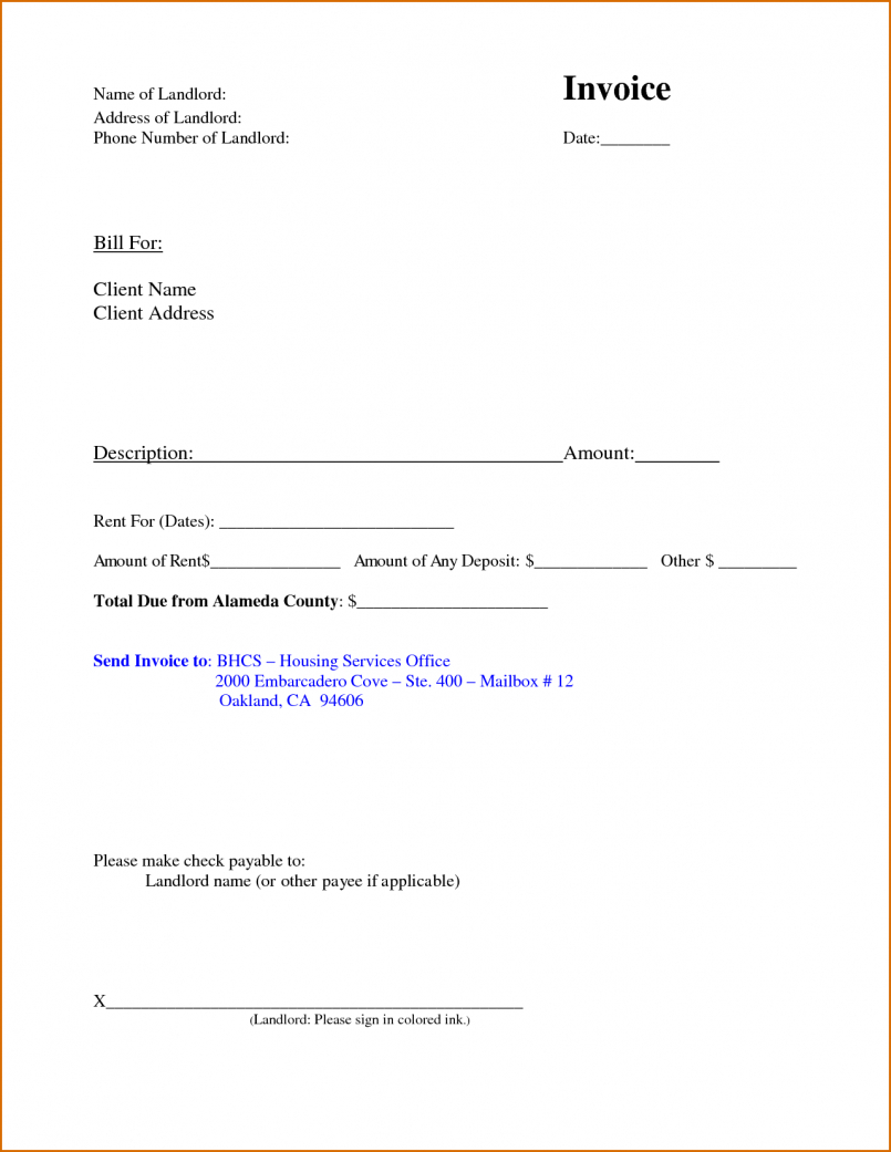 Rent Invoice Template Excel Invoices Uk Free Download Rental Word and Rental Invoice Template