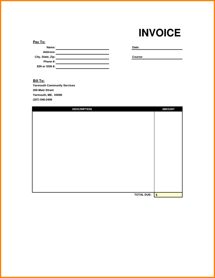 Rental Invoice Template Pdf Archives   Southbay Robot And Rental Invoice Template