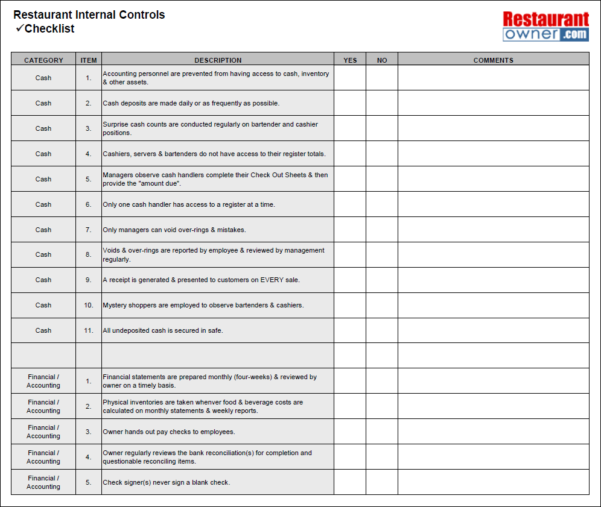 Monthly Accounting Checklist Template — Db-excel.com