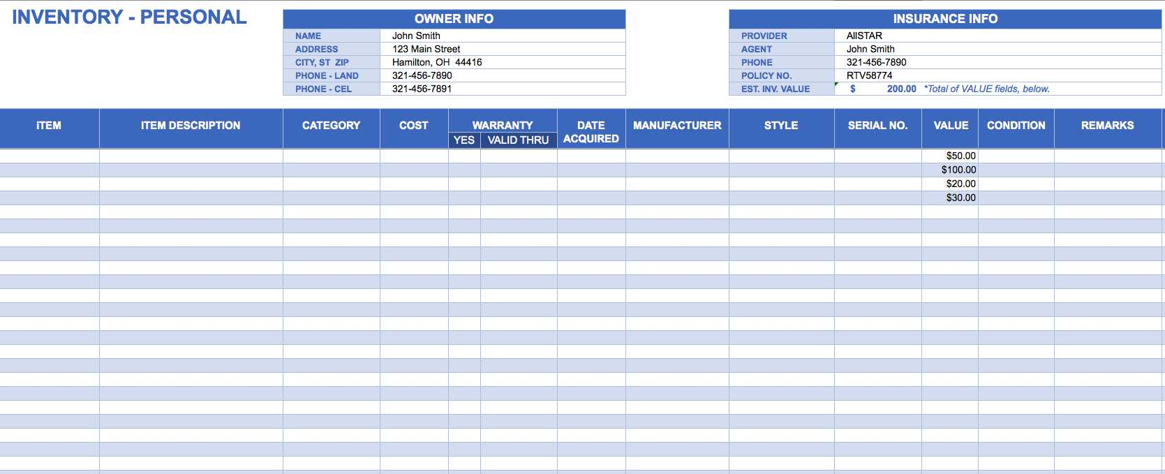 Sample Excel Inventory Tracking Spreadsheet Sample Of An Inventory throughout Excel Inventory Tracking Spreadsheet