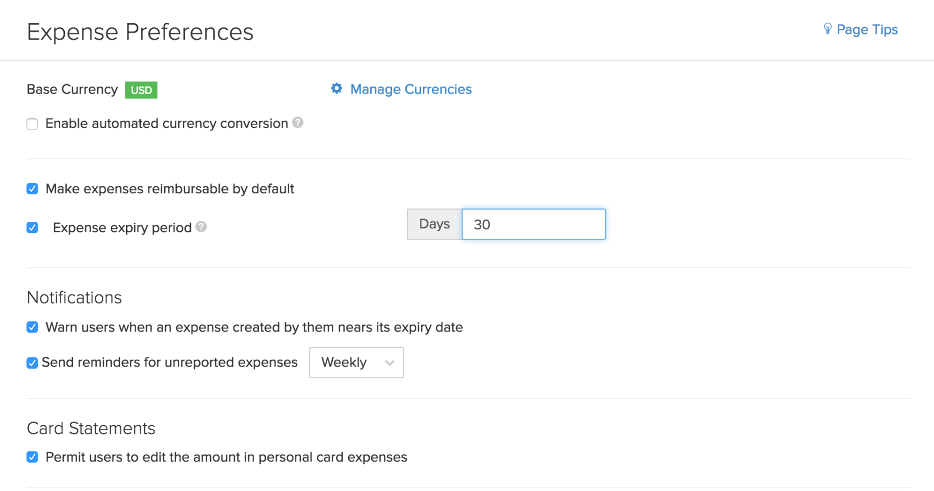 Settings | Zoho Expense | Help And Business Expense Policy Template