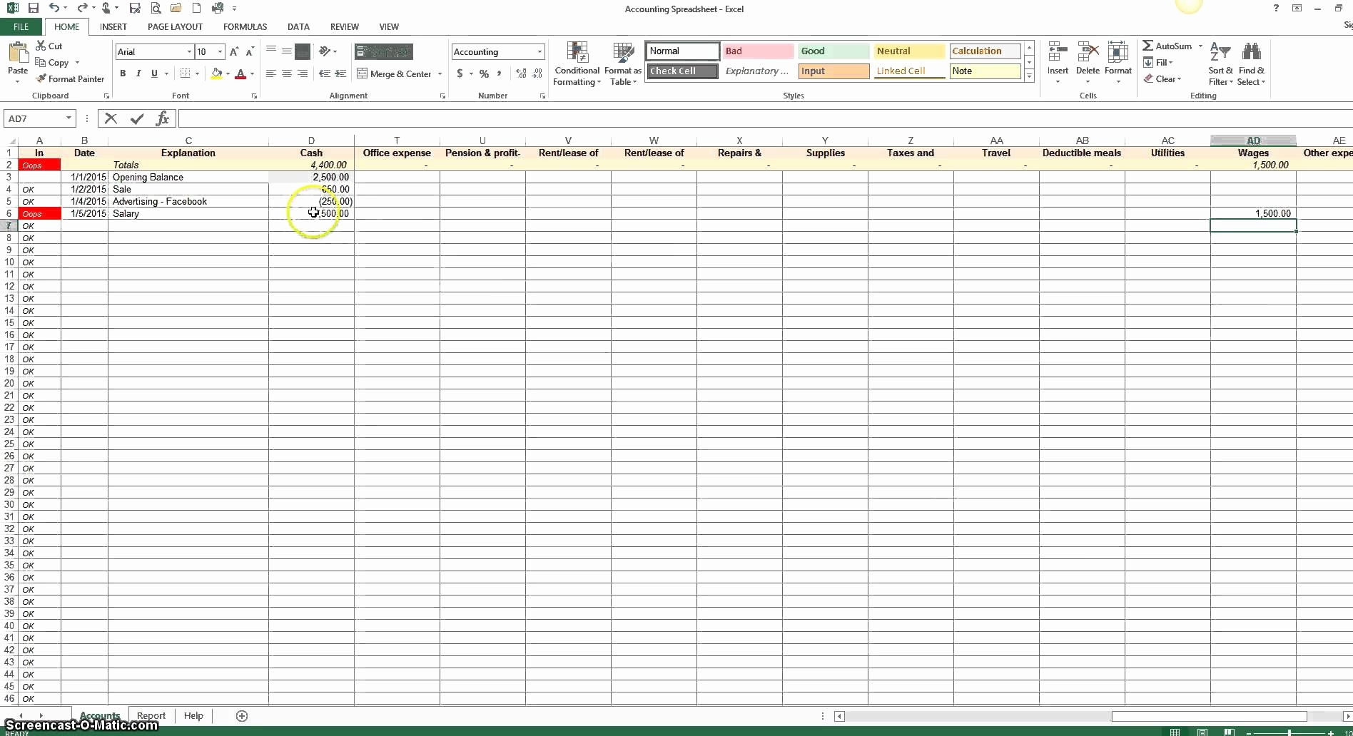 Simple Accounting Format In Excel - Durun.ugrasgrup throughout Accounting Excel Sheet Free Download