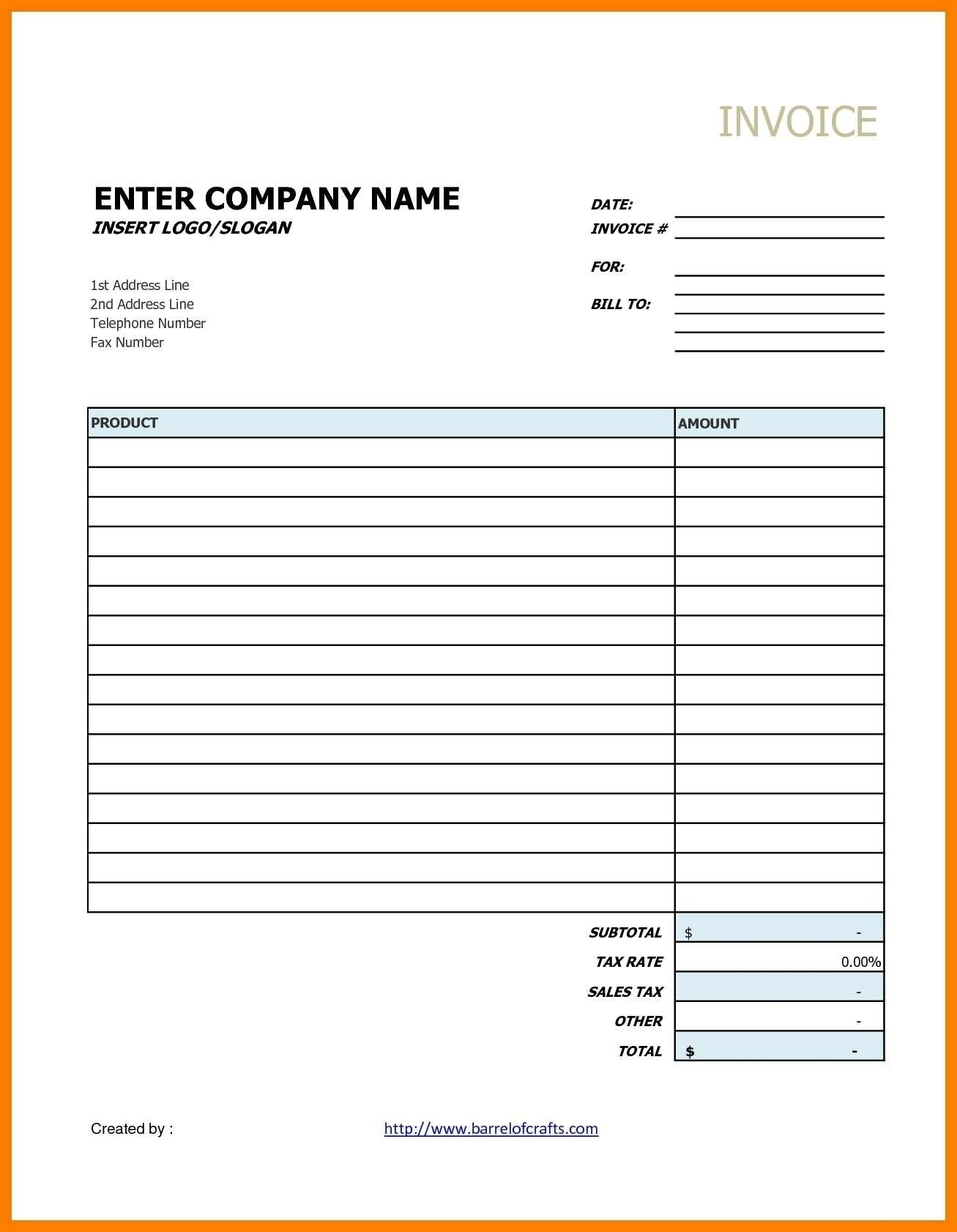 free invoice template google docs