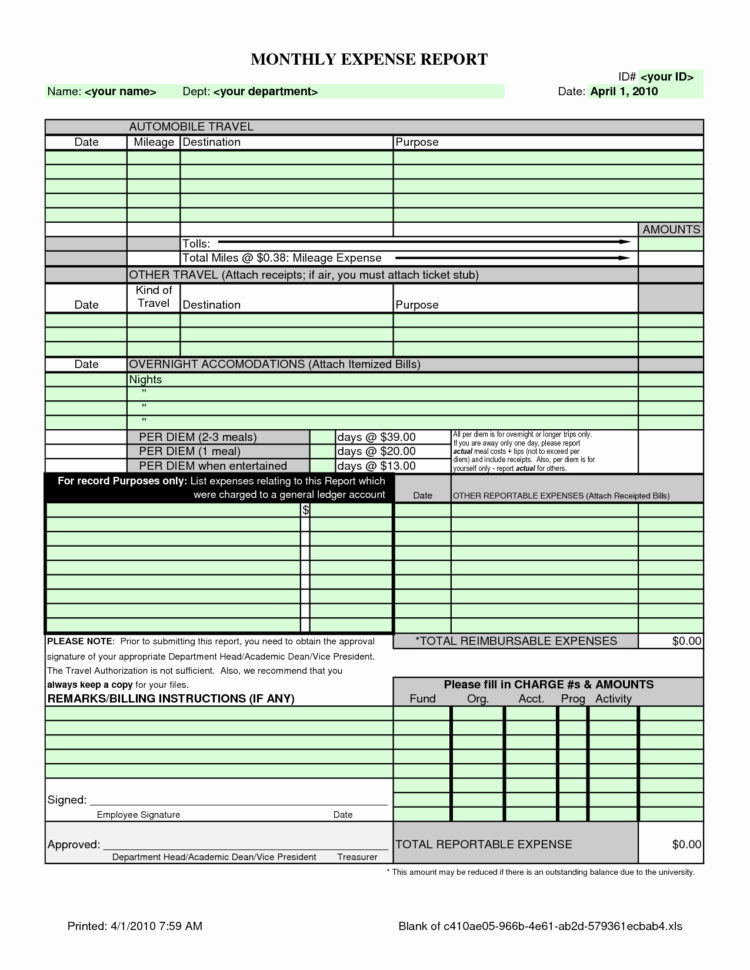 Small Business Expense Report Template Excel Elegant 50 Fresh Free With Business Expense Report Template Excel