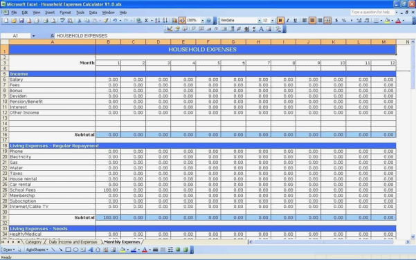 Small Business Expenses Spreadsheet Template Gallery - Business to ...