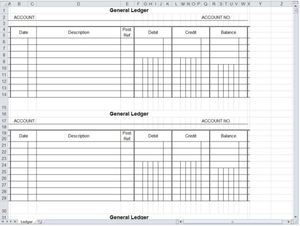 Small Business General Ledger Template — db-excel.com