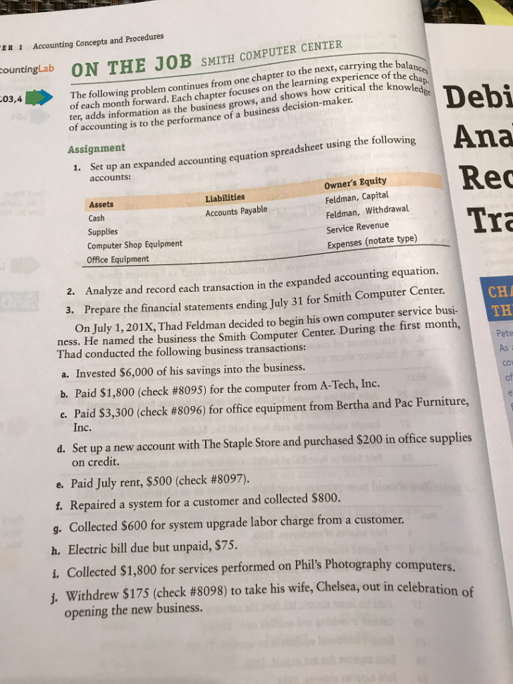 Solved: Set Up An Expanded Accounting Equation Spreadsheer With Accounting Equation Spreadsheet