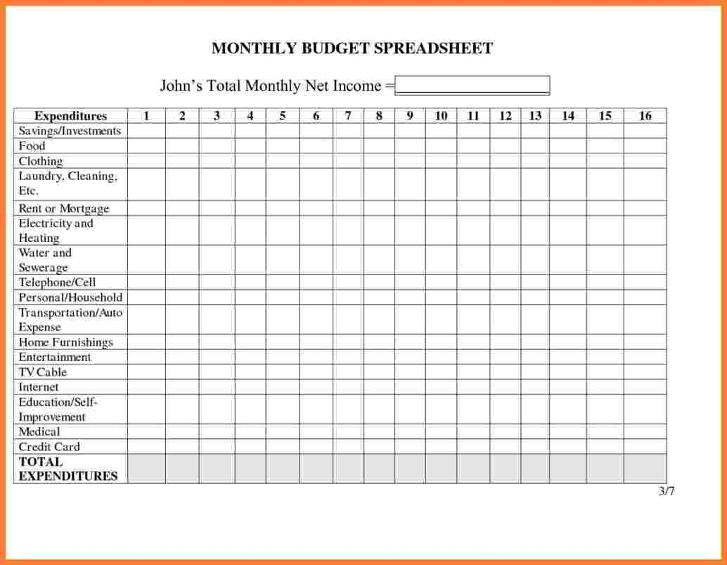 Spreadsheet For Household Bills On Budget Spreadsheet Excel With Spreadsheet For Bills