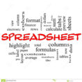 Spreadsheet Word Cloud Concept In Red Caps Stock Illustration For Spreadsheet Cloud