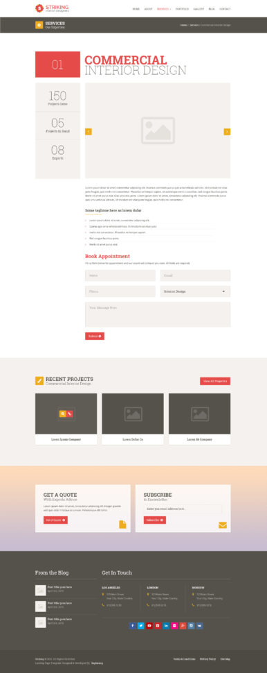 Striking Interior Design Company Templatesaptarang | Themeforest In Company Templates