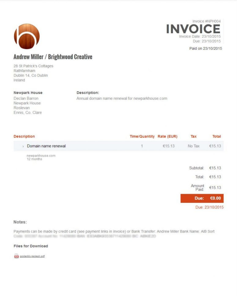 Take Control Of Your Invoicing & Project Management With Pancake App In Domain Name Invoice