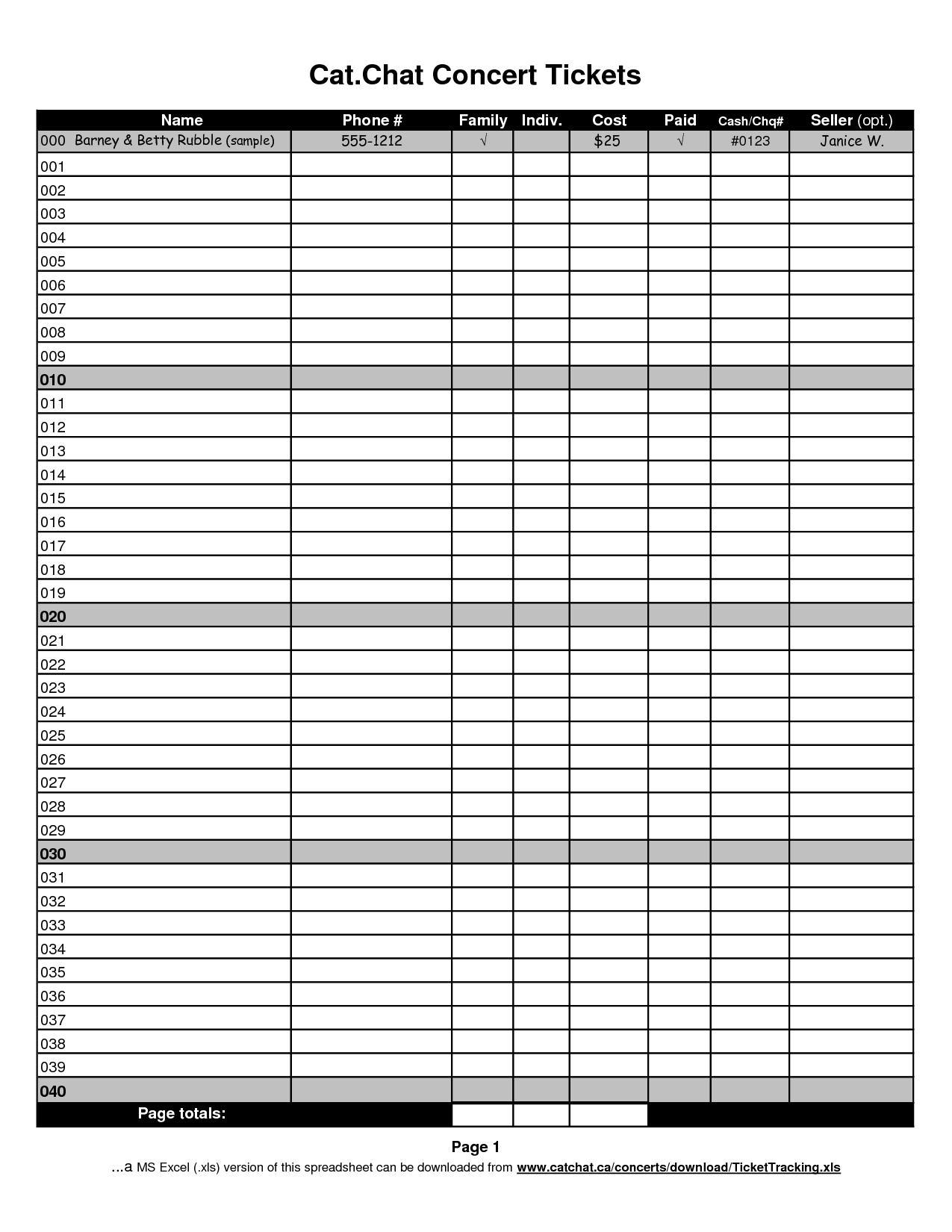 Ticket Sales Spreadsheet Template Archives - Southbay Robot Intended For Ticket Sales Tracking Spreadsheet