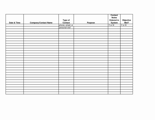 Tracking Sales Calls Spreadsheet — db-excel.com