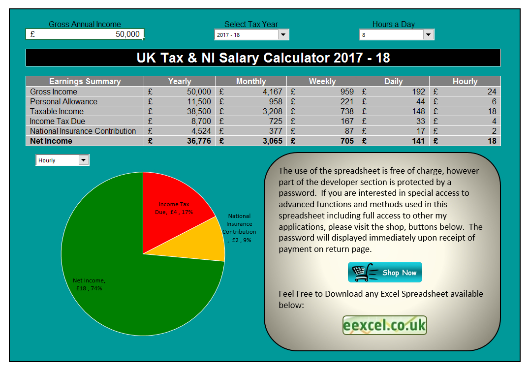 Uk Salary Calculator Template Spreadsheet - Eexcel Ltd to Spreadsheet Net