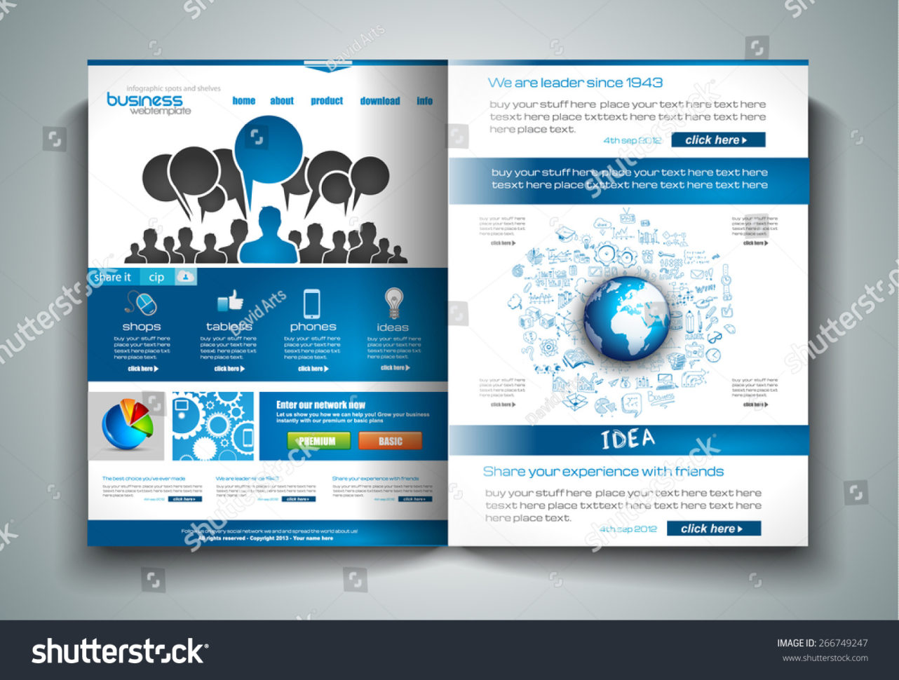 Vector Bifold Brochure Template Design Flyer Stock Vector (Royalty In Business Applications Template