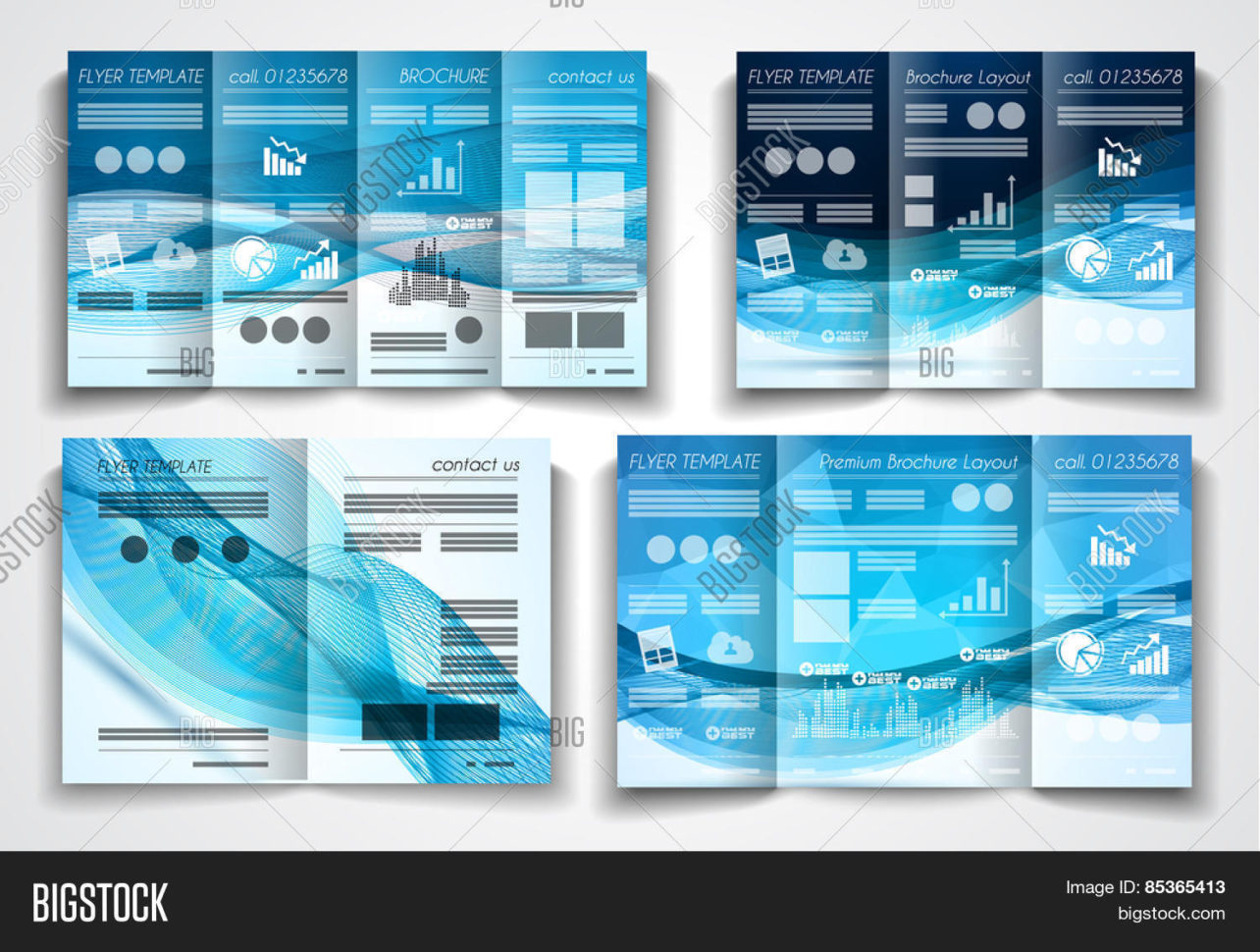 Vector Tri Fold Vector & Photo (Free Trial) | Bigstock In Business Applications Template