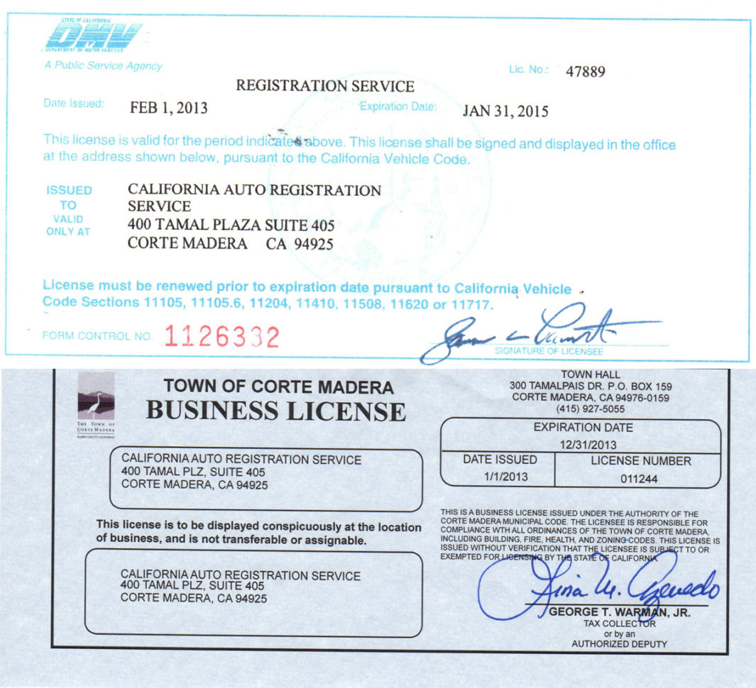 Vehicle Registration Service Open To The General Public, Dealerships With Business Registration License