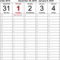Weekly Calendar 2019 For Excel   12 Free Printable Templates Within Time Management Excel Template