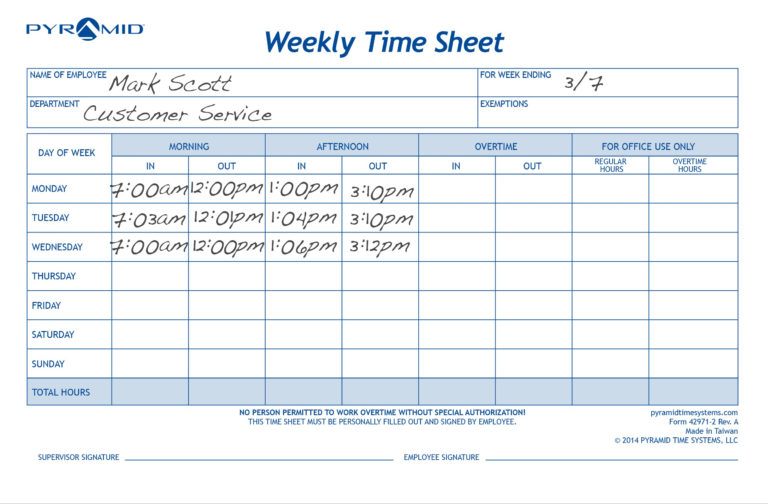 Timesheet Clock — db-excel.com