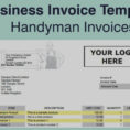 Wonderful Of Handyman Invoice Template Free Excel Pdf Word Doc To Handyman Invoice