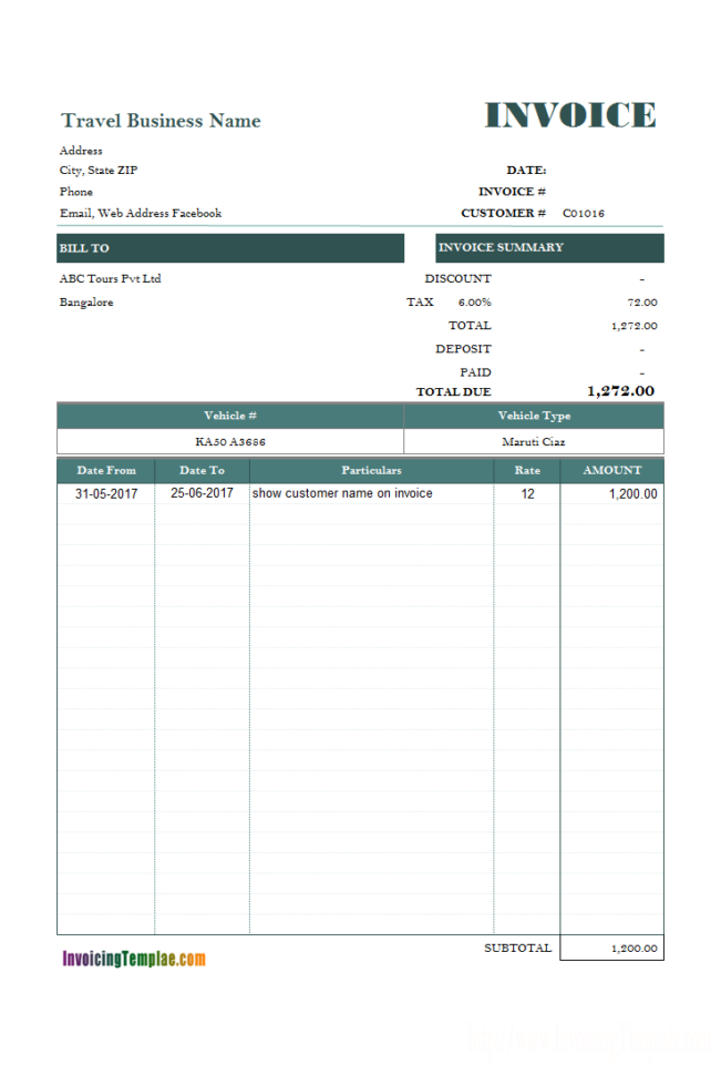 Word Rent Invoice Template Intended For Rent Invoice Template