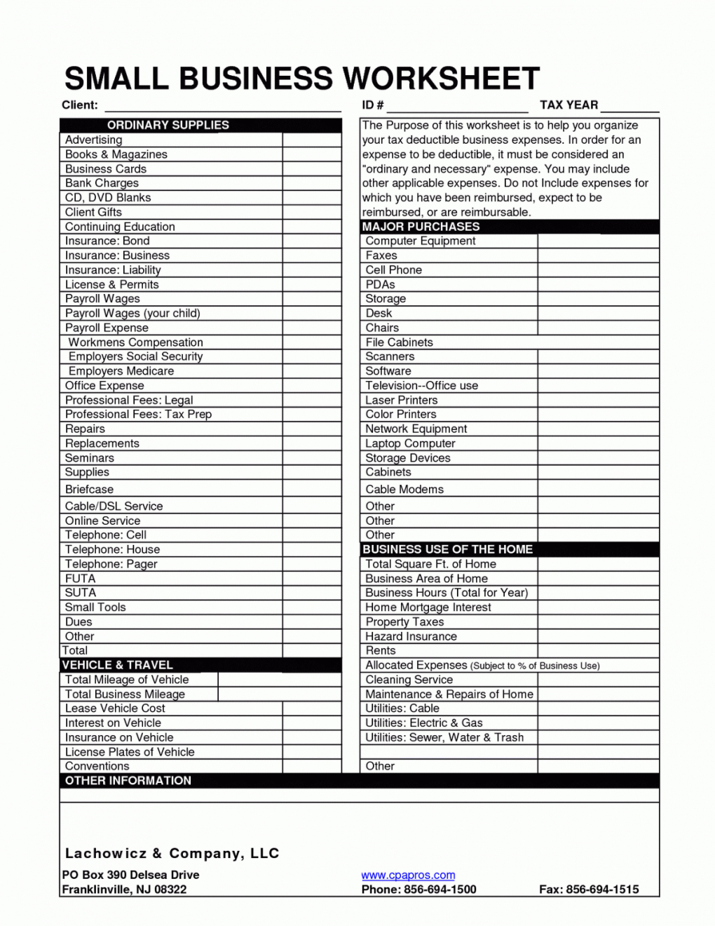 Worksheet Tax Spreadsheet For Small Business Picture Of Expenses Throughout Small Business Tax Spreadsheet Template