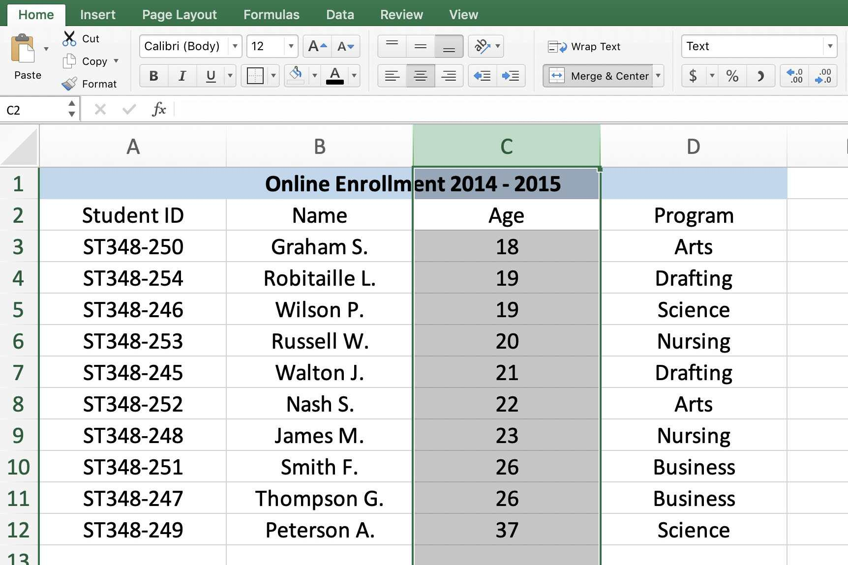 search column for text excel