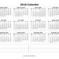 2018 Calendar Spreadsheet For Blank Calendar 2018