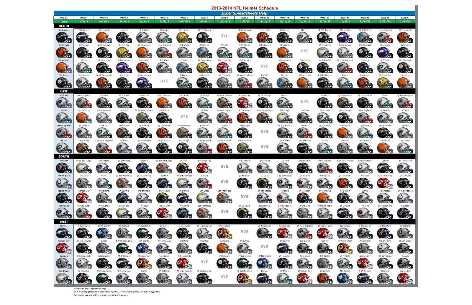 2018 Nfl Weekly Schedule Excel Spreadsheet With Regard To 2017 Nfl 