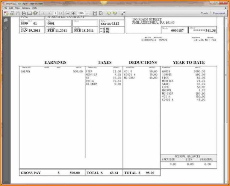 401K Spreadsheet with Pay Statement Template Whether Check Stub An ...