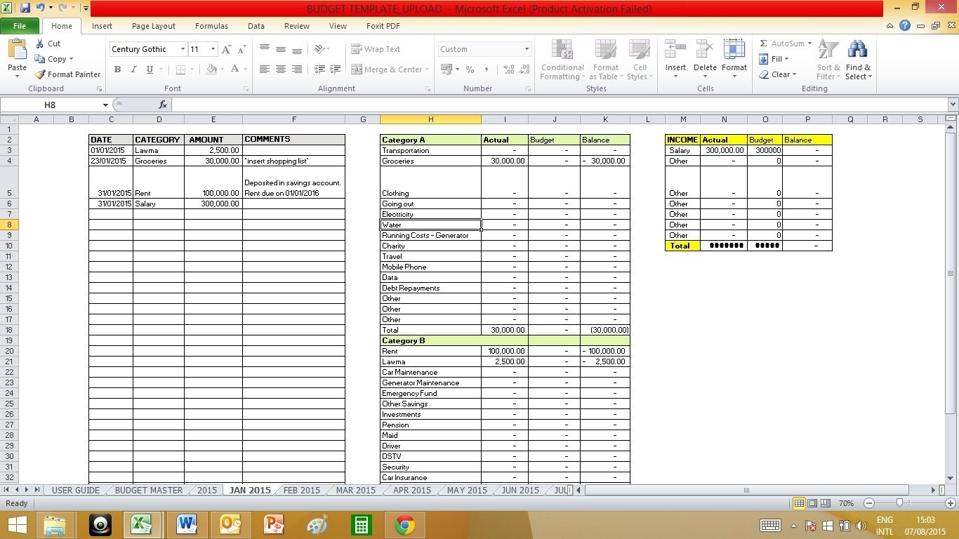 50 30 20 Budget Excel Spreadsheet Inside 50 30 20 Budget Spreadsheet 