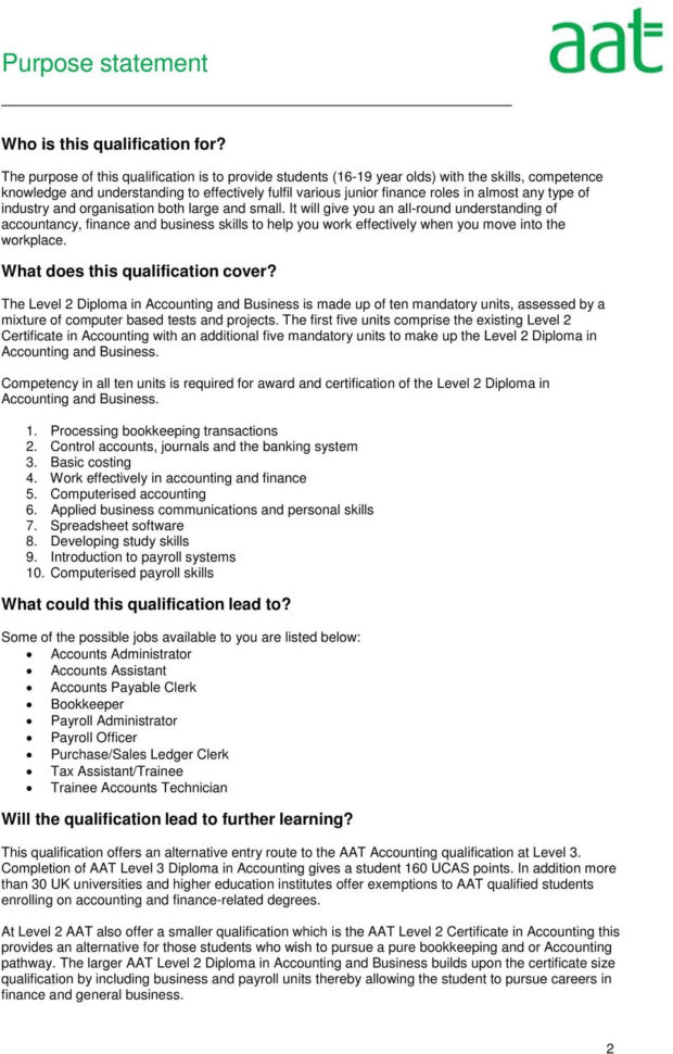 Aat Level 3 Spreadsheets Regarding Aat Level 2 Diploma In Accounting And Business  Pdf
