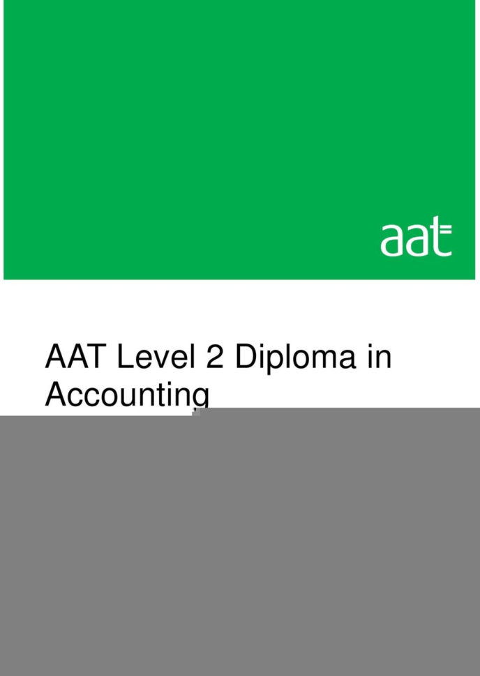 Aat Level 3 Spreadsheets Revision Inside Aat Level 2 Diploma In Accounting And Business  Pdf