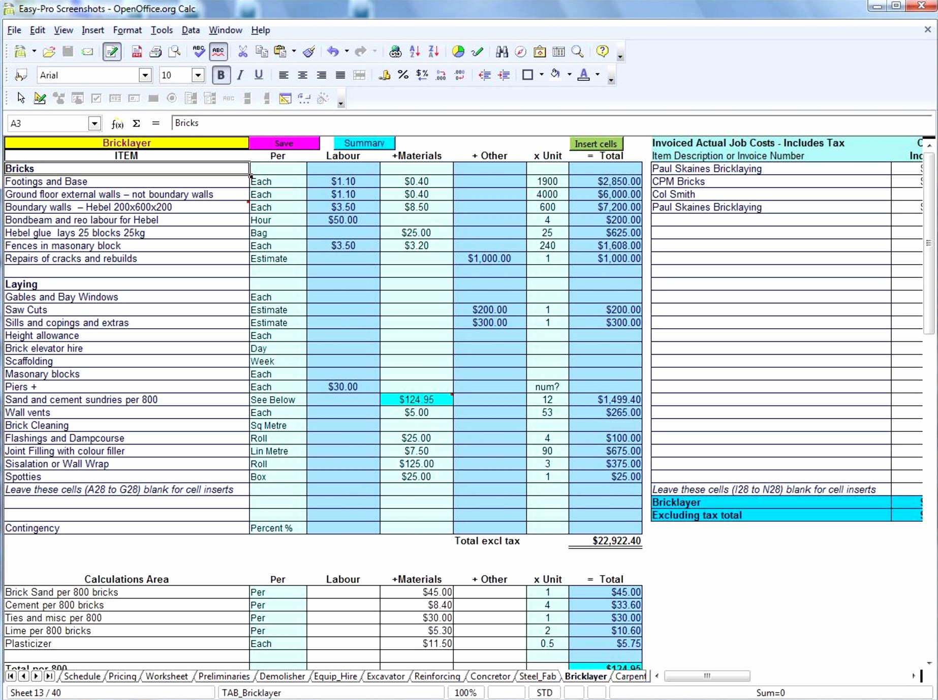 Accounts Receivable Spreadsheet Template —