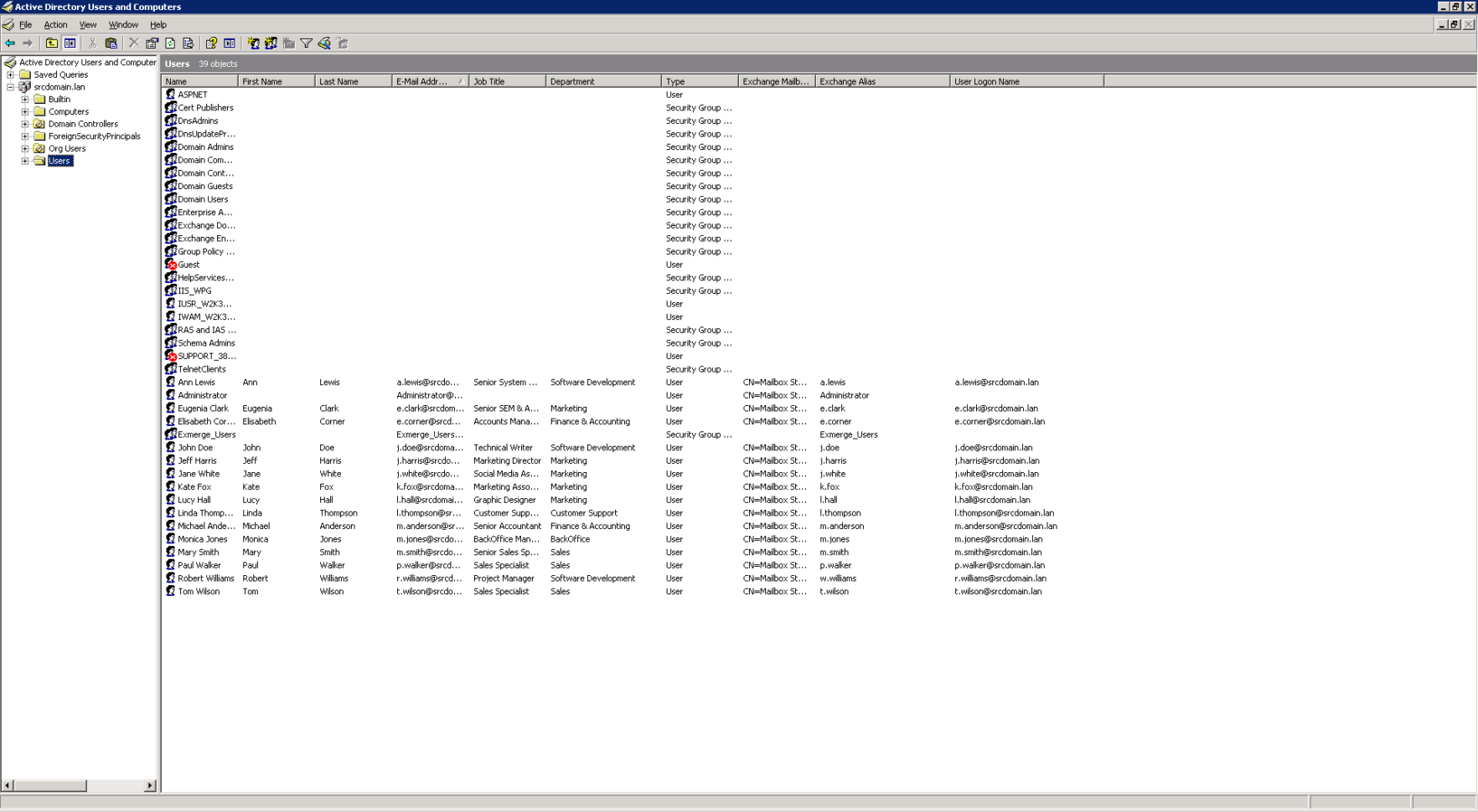 Запрос к active directory из excel