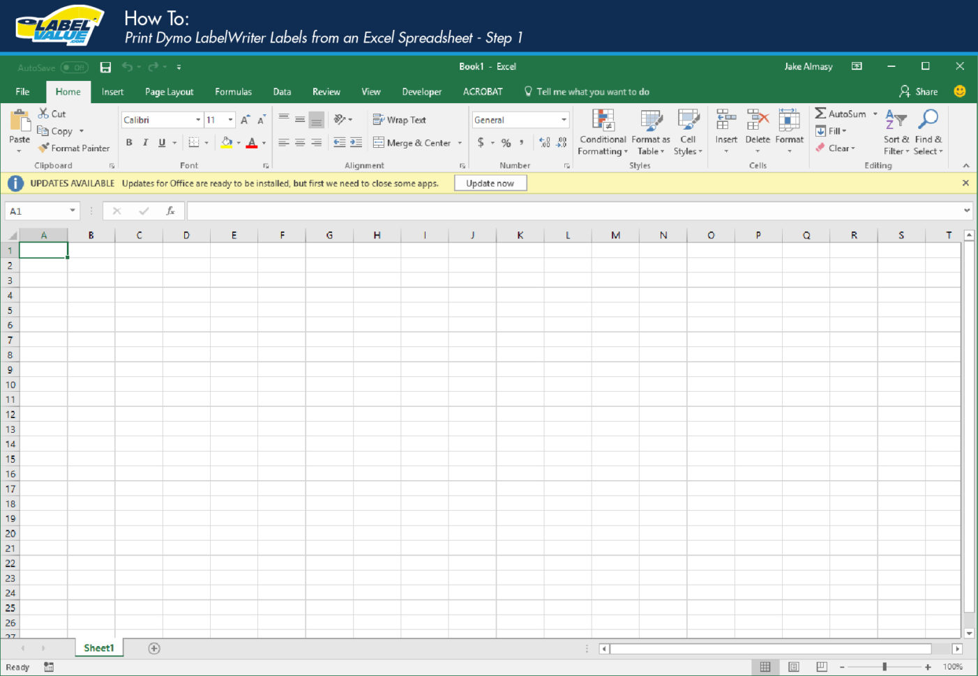 how do you create mailing labels from an excel spreadsheet